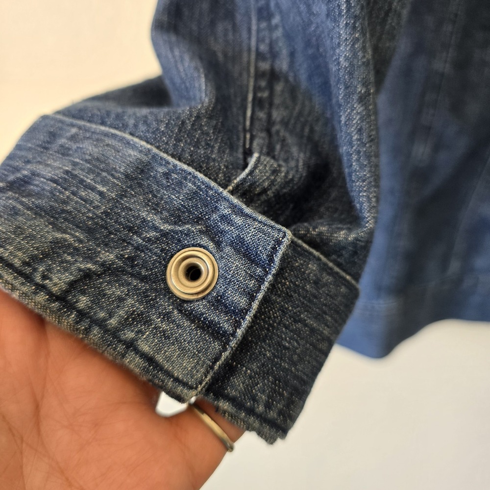 Josephine Chaus Women's Plus Sz Denim Jean Jacket Studded Rodeo 100% Cotton Fall - Picture 6 of 12